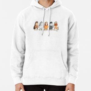 Five Happy Horses Cartoon Pullover Hoodie