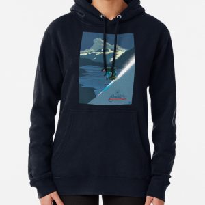 Retro ski print Revelstoke Pullover Hoodie