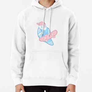 Pink and Blue Coo Bird Pullover Hoodie