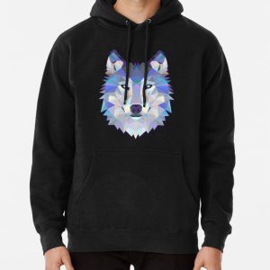 Cool Colorful Wolf Pullover Hoodie