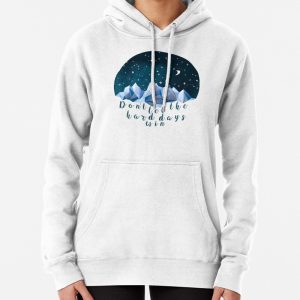 DONT LET THE HARD DAYS WIN (geometric watercolor) Pullover Hoodie