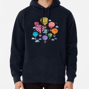 Hot Air Balloon Night Pullover Hoodie