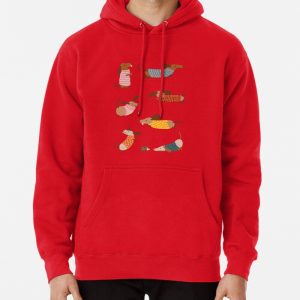 Cute Dachshunds in Winter Sweaters Pullover Hoodie