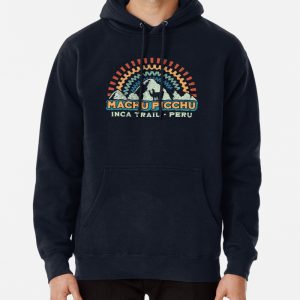 Machu Picchu Retro Inca - Peru Pullover Hoodie