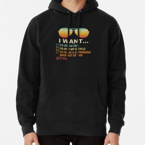 Funny Music lover Gift Bicycle Costume I Want It All Pullover Hoodie