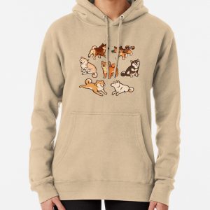 Shibes in cream Pullover Hoodie