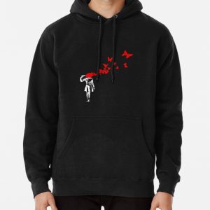 Banksy - Girl Butterfly Pullover Hoodie