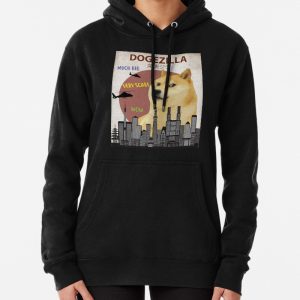 Dogezilla - Funny Doge Meme Giant Shiba Inu Pullover Hoodie
