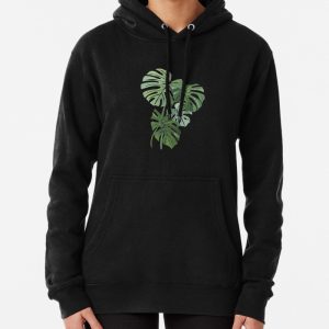 Monstera Leaves Pullover Hoodie