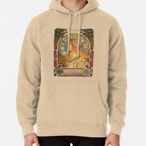 HD Zodiac (Original version), by Alphonse Mucha (1896) ORIGINAL COLORS Pullover Hoodie