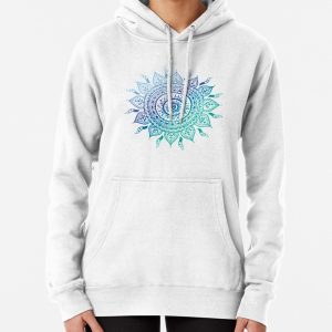 Blue Gradient Mandala Pullover Hoodie