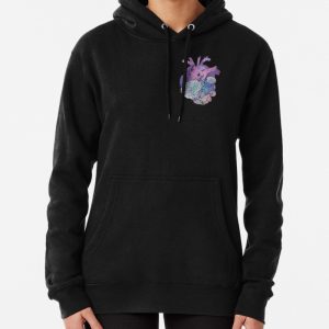 Mermaids Heart Ocean Inspired Illustration Pullover Hoodie