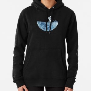 Asronaut mowing the moon Pullover Hoodie