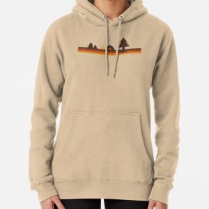 Happy Camper (Retro, 70s, Camping) Pullover Hoodie