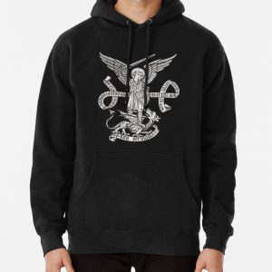 Saint St Michael Catholic Archangel Angel Defender Pullover Hoodie