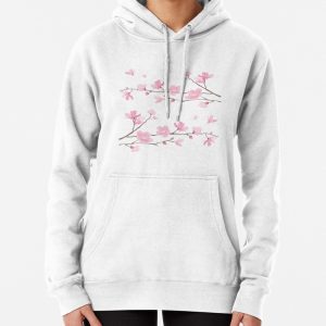 Cherry Blossom flower plant - Transparent Background Pullover Hoodie