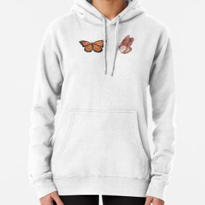 Orange Butterfly Duo T-Shirt Pullover Hoodie