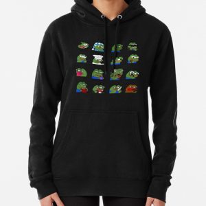 Pepe peepo variety set (16 pepes edition) Pullover Hoodie
