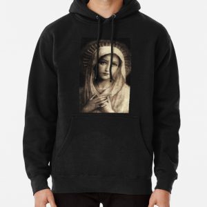 Vintage Virgin Mary Painting Pullover Hoodie