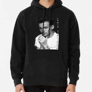 LOUIS TOMLINSON - Stylish Louis - Black and White Pullover Hoodie