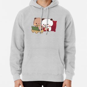 DuDu Bear and BuBu Panda watching movie together Pullover Hoodie