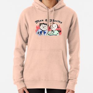 Delight children and adults
 The design by Mallybeau Mauswohn shows the well-known portrait of Max and Moritz Colorfully illustrated with a cute polka dot look band An ideal look for children
 I look forward to your visit to my Redbubble shop at maus Pullover Hoodie