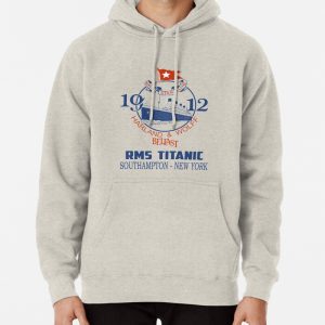 Titanic Vintage Poster Cruise Sinking Ship Atlantic Ocean Voyage Pullover Hoodie
