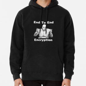 End to End Encryption Dr Evil Air Quote Funny Pullover Hoodie