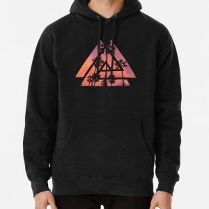Geometric Sunset Beach Pullover Hoodie