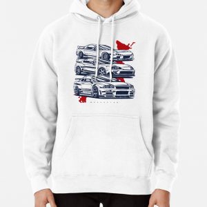 JDM crew RX7, Skyline GTR, Supra Pullover Hoodie