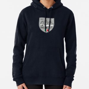 Dolomites Mountain Italy Emblem Pullover Hoodie