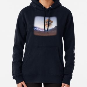 Cowboy raccoon word art Pullover Hoodie