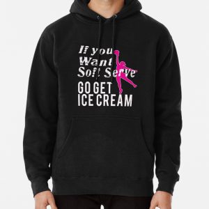 Funny Girls and Womens Volleyball Gift Soft Serve Volleyball Pullover Hoodie