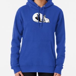 Funny Rabbit hand shadow puppets humor pop art Pullover Hoodie