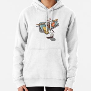 Romantic Nigiri Sushi Cuddling with Friend Sleep Walking Pullover Hoodie