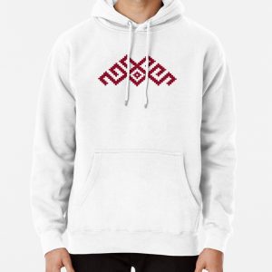 Ethnographic Latvian Symbol Jumis Pullover Hoodie