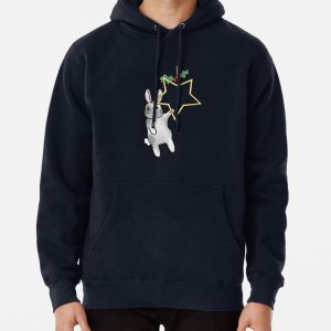 Christmas star bunny rabbit Pullover Hoodie