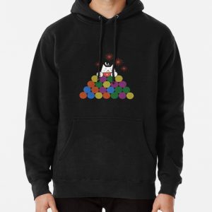Cat Lies Atop Pullover Hoodie