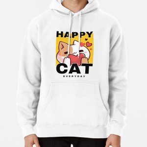 Kawaii smiley cat Pullover Hoodie