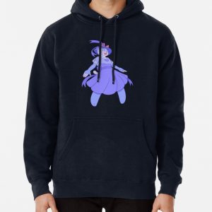 Lady in Blue (Lulu) Cartoon cat girl Pullover Hoodie