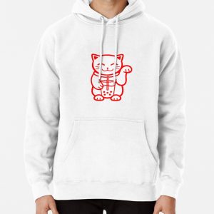 Lucky Boba Cat Pullover Hoodie