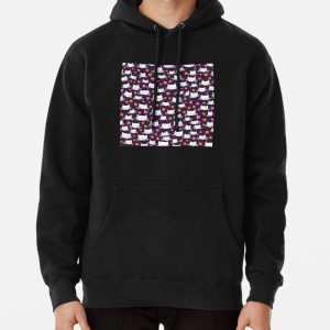 Throw Pillow With Adorable Cat Pattern Design Pullover Hoodie