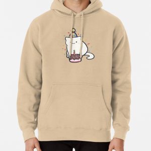 Cute Birthday cat Pullover Hoodie