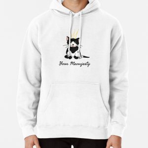 Your Meowjesty Black and White Cat Pullover Hoodie