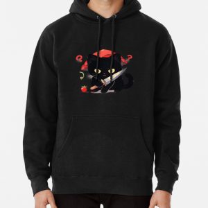 Cat with knife meme cat what killer Murderous cat Pullover Hoodie