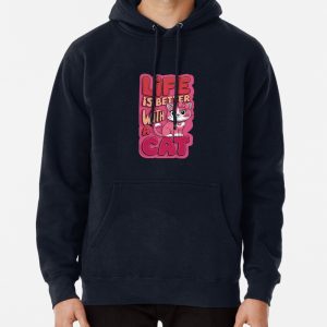Cute Cat Quote Design Pullover Hoodie