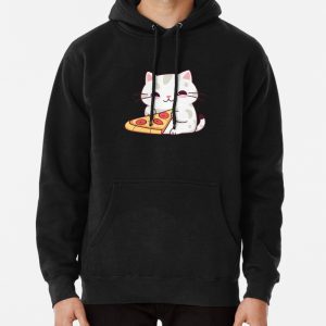 Cat white Pullover Hoodie