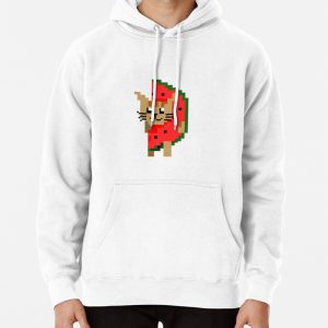 Watermelon Cat PIXEL ART Pullover Hoodie