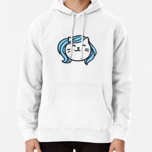Cute cat with wig Pullover Hoodie