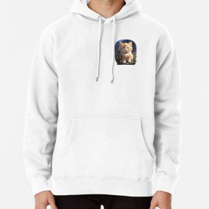 Cute sticker, cute cat, kitten Pullover Hoodie